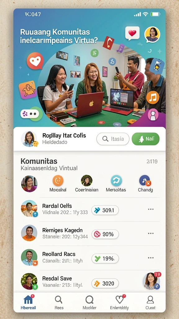 ajaib88 - Screenshot 3: Fitur sosial untuk terhubung dengan pemain lain.