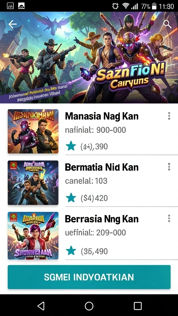 avatar808 - Tampilan awal game dengan karakter avatar yang menarik.