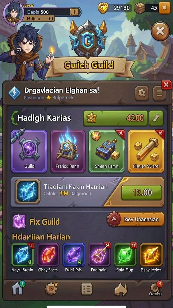 qqrp - Screenshot 1: Tampilan awal permainan dengan karakter utama.